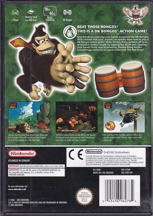 Donkey Kong Jungle Beat - GameCube spil (B Grade) (Genbrug)